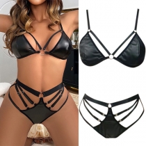 Sexy O-ring Strappy Two-piece Lingerie Set