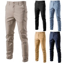 Fashion Comfortable Solid Color Cargo Pants for Men
