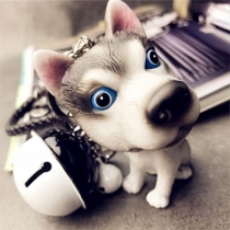 Cute Puppy Pendant Husky Shar Pei Keychain