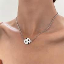 Fashion Football Pendant Necklace