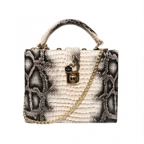 Embossed Snake Artificial Leather Bag