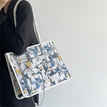 Modern Abstract Oil Painting Canvas Shoulder Bag