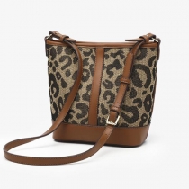 Leopard Casual Bucket Bag Shoulder Messenger Bag