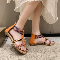 Bohemian Round Toe Flip Sandals