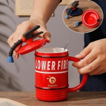 Novelty Fire Extinguisher Mug Fun Office Cup Shaped Like Red Fire Extinguisher