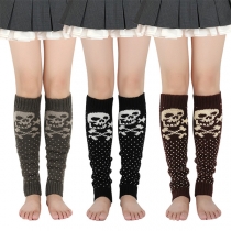 Street Fashion Skull Knitted Leg Warmer for Halloween