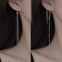Elegant Star Chain Tassel Earrings