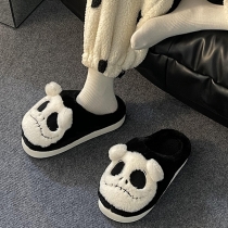 Cute and Funny Skull Slippers Plush House Shoes