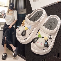 Cartoon Cute Big Eyed Dog Slippers Outdoor Casual Non Slip Couple Sandals