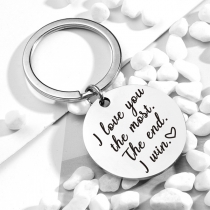 Fashion Letter Key Chain-I love you the most- for Lover-Perfect Gift idea for -Perfect Gift for Birthday, Anniversary, New Year and Valentine Day
