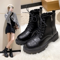Thick Sole Short Booties Style Martin Boots