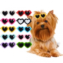 Fashion Contrast Color Heart Shape Sunglass for Pet 2 Pair/Set
