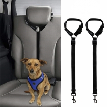 Premium Pet Car Safety Leash -Backseat Traction Rope for Pets with Round Ring