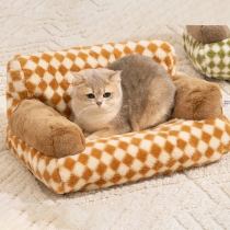 Fashion Checkered Sofa Bed for Pets