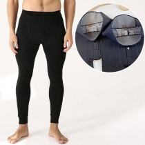 Warm Winter Fleece Lined Leggings for Men - Thick Tights Thermal Pants （for weight 40kg-100kg ）