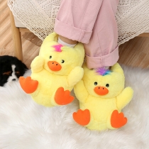 Funny Cute Plush Furry Cartoon Duck Slippers