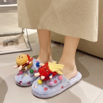 Cute and Funny Cartoon French Fries and Burger Slippers