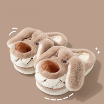 Cute Cartoon Puppy Cotton Slippers