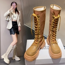 Rider Boots High Knee Boots with Thick Soles