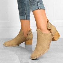 Fashion Pointed-toe Block Heeled Boots