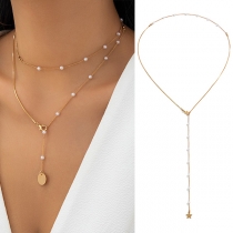 Fashion Pearl Tassel Necklace