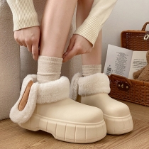 Cute Platerform Plush Lined Anti-slip Shoes