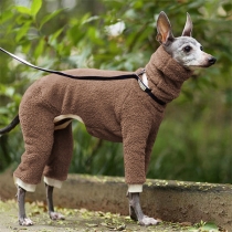 Warm High Collar Four-Legged Plush Pet Clothes