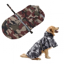 Fashion Camouflage Printed Reflective Pet Raincoat, Waterproof Snow Clothes for Pet
