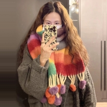 Colorful Striped Scarf and Shawl