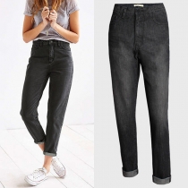 Vintage Old-washed BF Style Denim Jeans