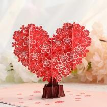 Romantic 3D Pop-Up Papercraft,  Cherry Blossom Tree Card