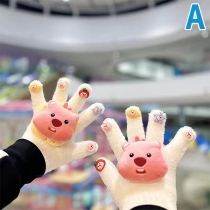 Warm Thickly Padded Cartoon Animal Plush Gloves
