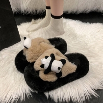 Cute Panda Cartoon Furry Home Slippers