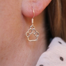 Dog Paw Prints Ear Hook Earrings