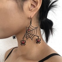 Funny Design Spider and Net Earrings