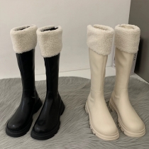 Long Martin Boots with Plus Velvet Cotton Lining