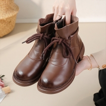 Casual Short Lace Up Martin Boots