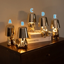 Rechargeable Night Light Golden Figure Table Lamp