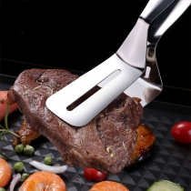 2 Pieces /set Stainless Steel Steak Spatula and Barbecue Tongs