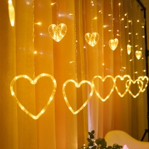 LED Heart String Lights for Indoor Decorating with Romantic Night Light Effect