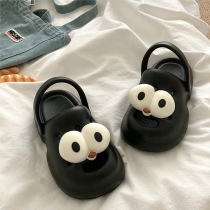 Funny and Cute Big-Eyed Dog Indoor Non-Slip Shoes with Thick Soles