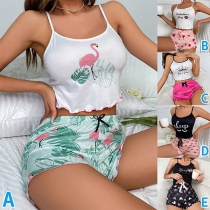 Comfy Printed Two-piece Pajamas Set