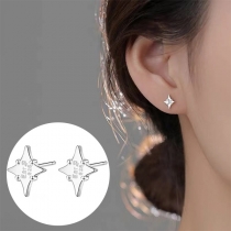 Cute Rhinestone Star Shape Studs Earrings
