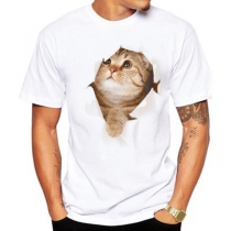 Unisex Short Sleeve 3D Cat T-Shirt
