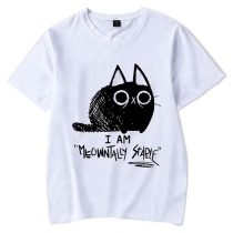 Funny Black Cat Short Sleeve T-Shirt