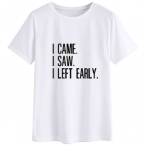Funny Round Neck Short-Sleeved T-Shirt: 
