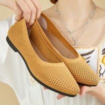 Fashion Hollow Out Knitted Flat Shoes