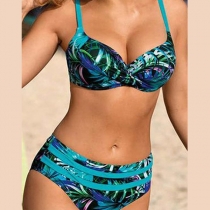 High Waist Printed Bikini Swimsuit