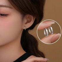 Simple O-shape Hoop S925 Silver Earrings