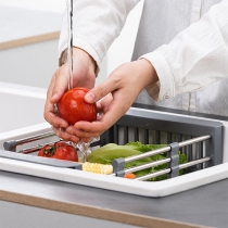 3 Pieces/set Retractable Stainless Steel Drain Rack for Sinks